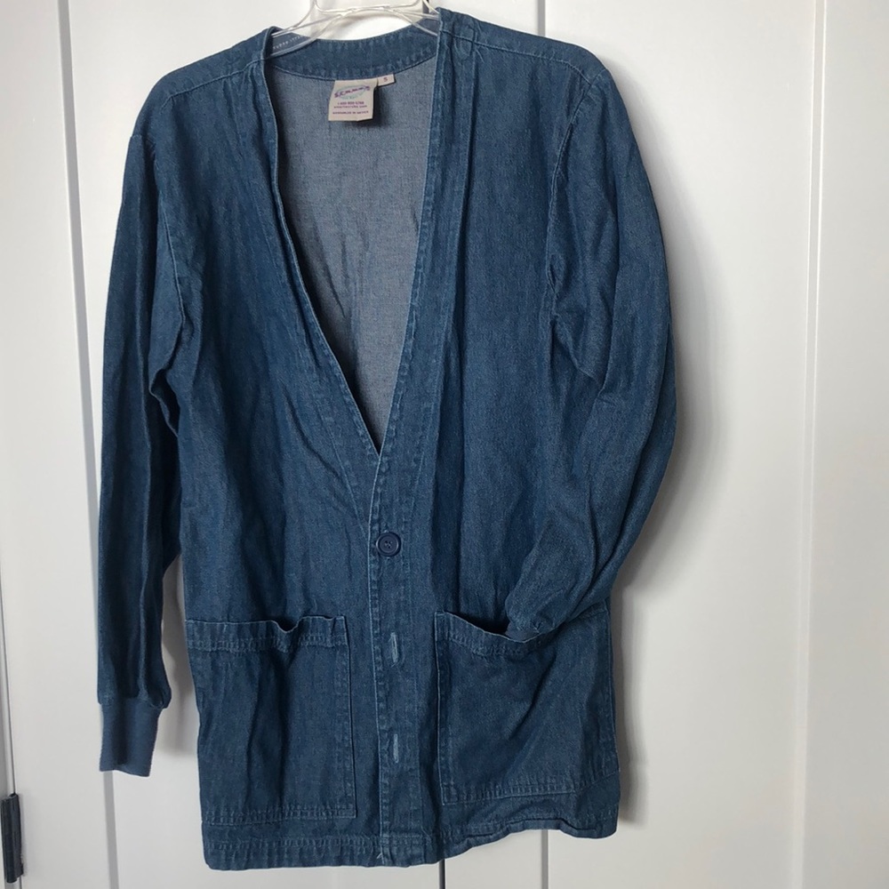 Scrub jacket denim blue Size Small